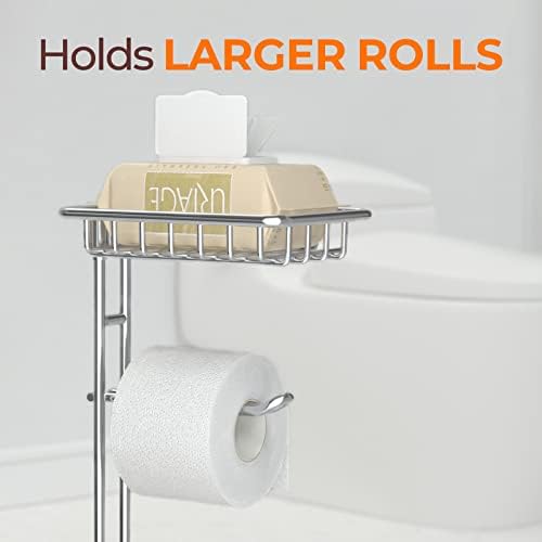 TreeLen Toilet Paper Holder Stand Chrome