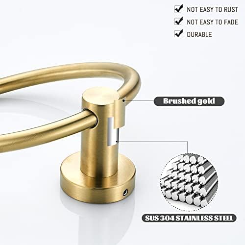 WEIKO Gold Toilet Paper Holder Towel Ring 2pc