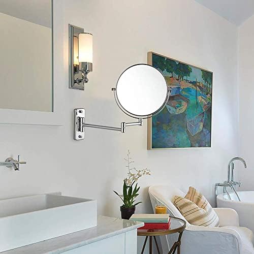 ZADIKO 3X Magnifying Wall Mounted Mirror Two-Sided 360Swivel