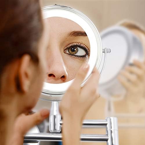 6-inch LED makeup mirror with 360 swivel