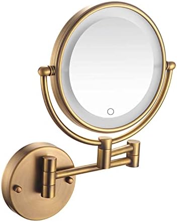 Wall-Mounted Makeup Mirror - 8 Round with 360 Swivel
