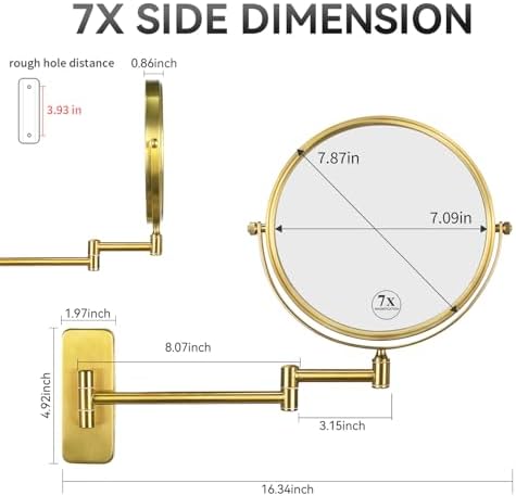 Luxury Double Sided Magnifying Mirror for Makeup