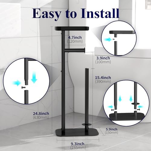 Rustless Black Toilet Paper Holder