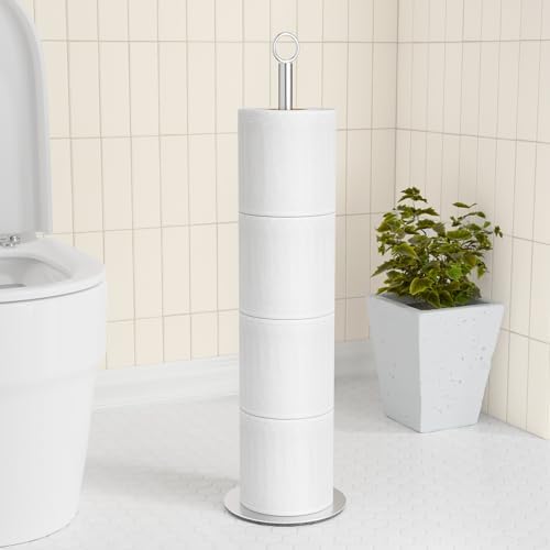 Sturdy Sleek Toilet Paper Holder Stand