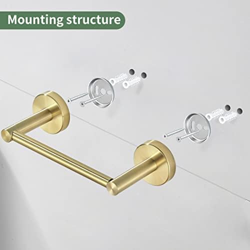 WEIKO Gold Toilet Paper Holder Towel Ring 2pc