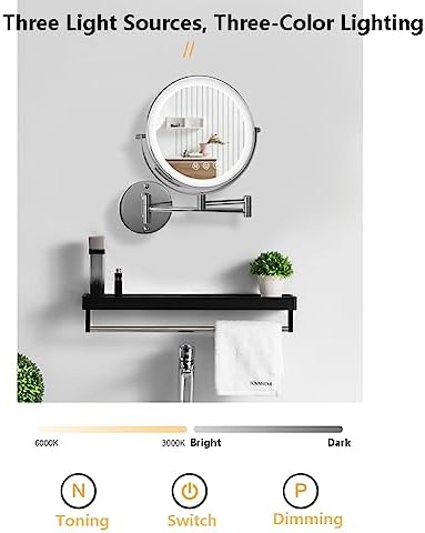 3X Ultra-Magnifying LED Makeup Mirror