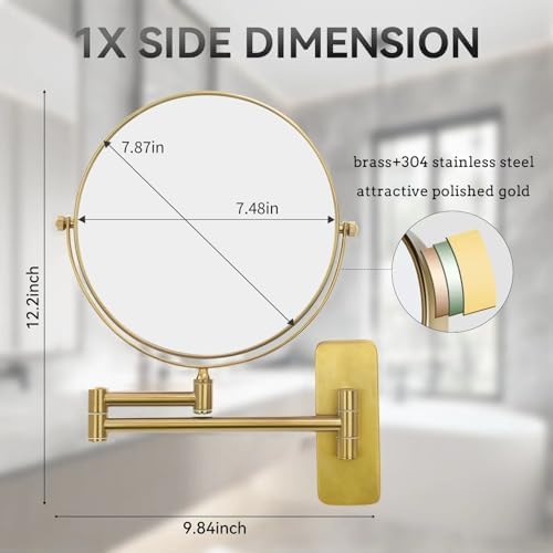 Luxury Double Sided Magnifying Mirror for Makeup