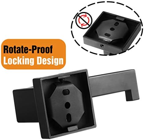 HITSLAM Matte Black Stainless Steel Toiletpaper Holder with Send-In Bolt