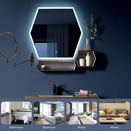 HIHIA 10x Magnifying Oil Rubbed Bronze Wall-Mounted Makeup Mirror