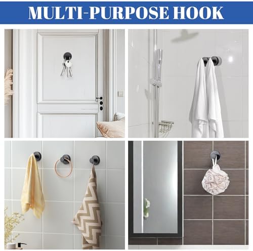 Stainless Steel Suction Cup Hooks 4-Pack