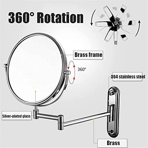 Exceptional Dual-Surface Makeup Mirror with 3X Magnification and 360-Degree Rotation