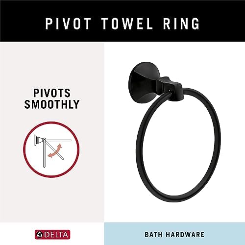 Space-Saving Mat Black Towel Holder