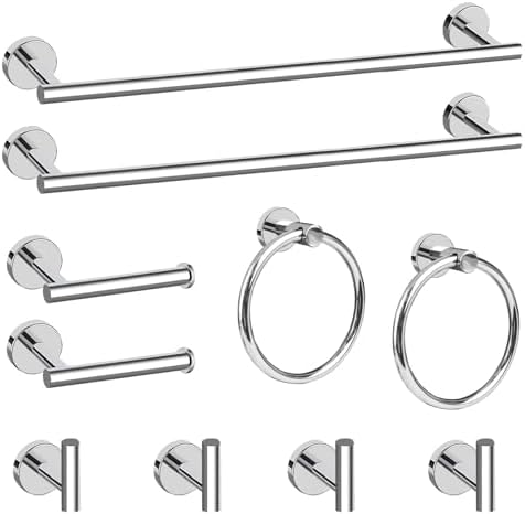 Sturdy Chrome Bathroom Accessory Set