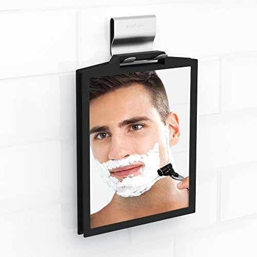BetterLiving 3X Magnification Double-Sided Shower Mirror Black