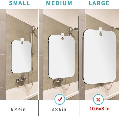 Mcudsy Fogless Shower Mirror for Shaving Makeup Removal