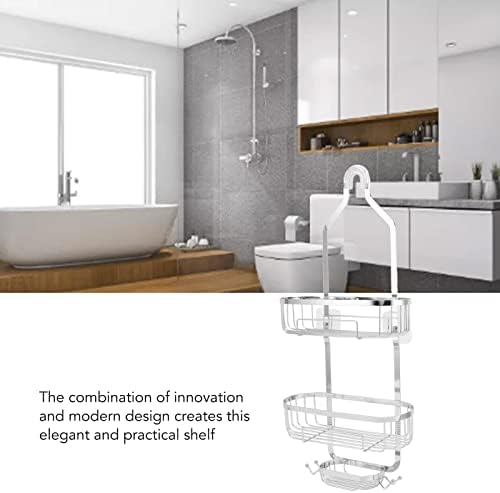 Sturdy 2-Layer bathroom shelf with punch holes for ceramic more