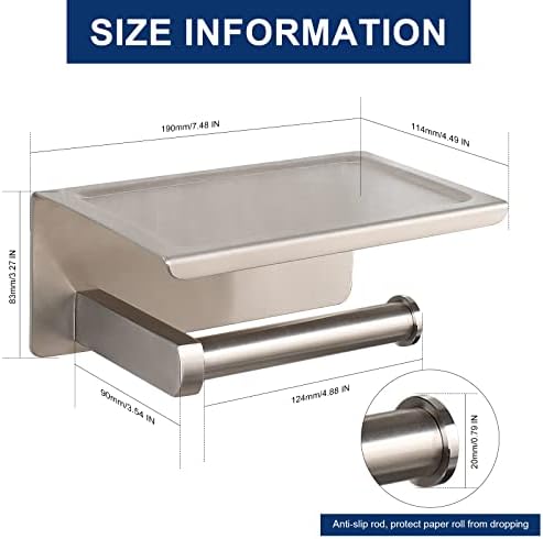 NearMoon Stainless Steel Toilet Paper Holder