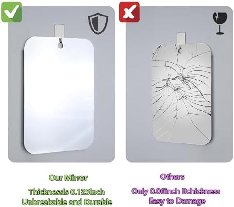 Mcudsy Fogless Shower Mirror for Shaving Makeup Removal