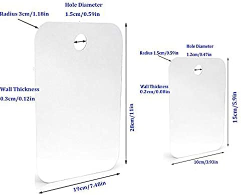 XoYo 2-Pack Fog-Free Shower Mirrors Premium Travel Shave Mirrors