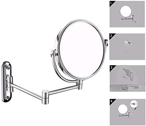 Elegant Wall-Mounted Magnifying Mirror for Shaving Make-Up