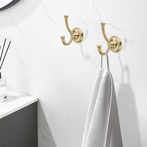 TUNNY 2-Pack Towel Hook Set - Gold