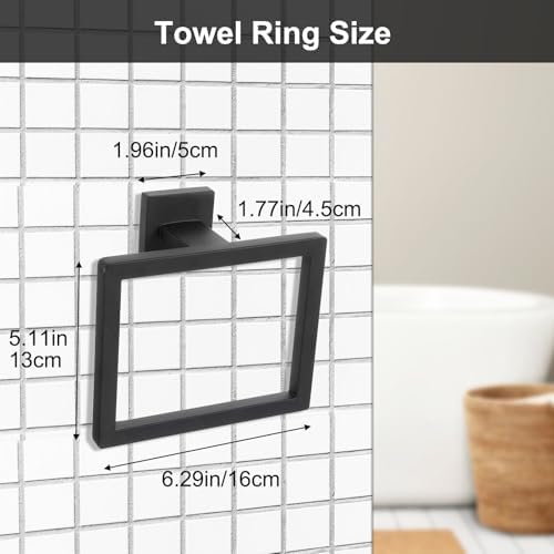 2 pack stainless steel towel hanger Matte Black