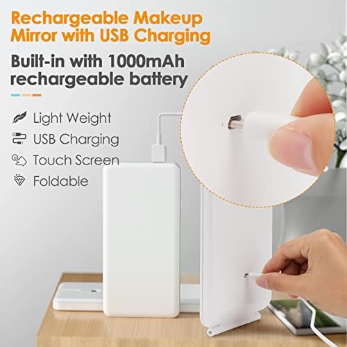 Scope of Style 72 LED Compact Travel Makeup Mirror with Touch Screen