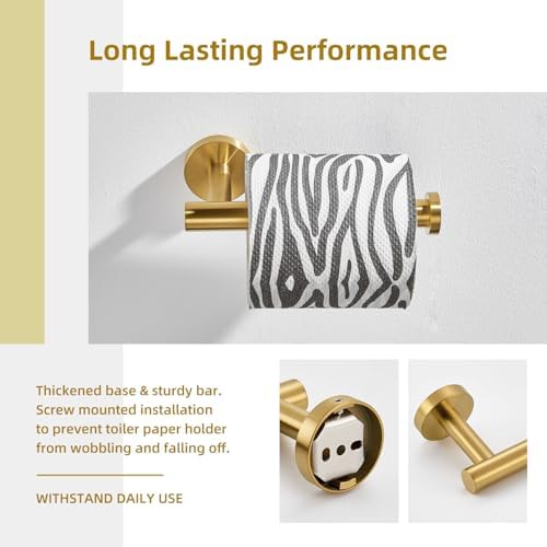 Stainless Steel Gold Toilet Paper Holder