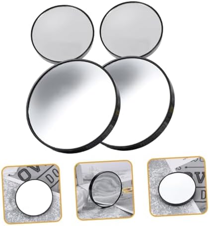 4-Piece suction cup mirror set for bathroom makeup uses