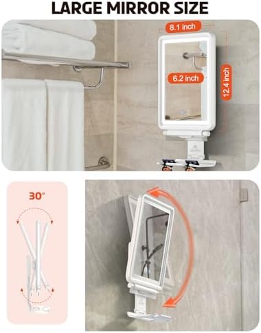 Comfortable Heated Fog-Free LED Illuminate Showers Widitn Mirror