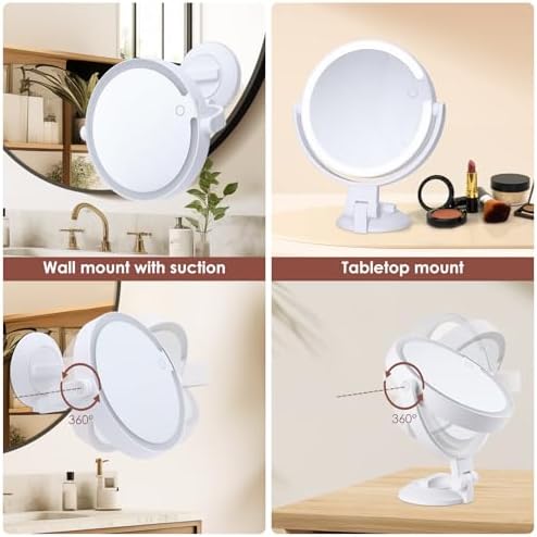 10x Magnifying Shower Mirror for Men