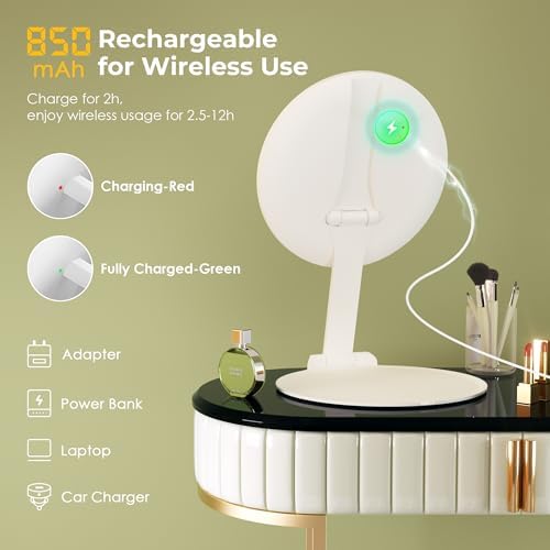 Compact Makeup Mirror with Lights