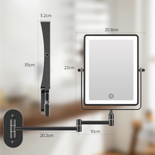 FASCINATE Rechargeable Wall-Mounted Makeup Mirror
