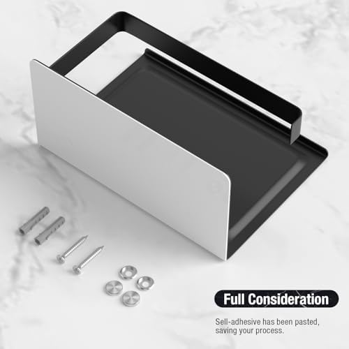 HITSLAM Wall-Mount Toilet Paper Holder with Phone Shelf Rust-Resistant