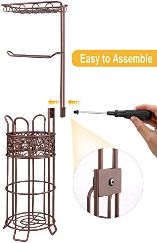 Upgraded Jumbo Toilet Paper Holder Stand