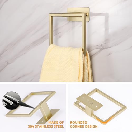 Durable towel ring for bathroom or kitchen