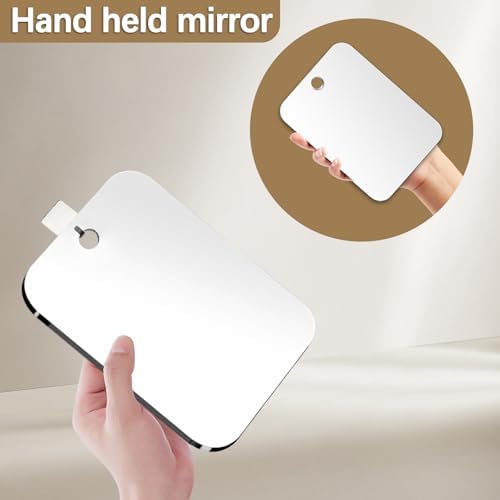 2-Pack Frameless Hanging Shower Mirror Set for Home Travel Safety