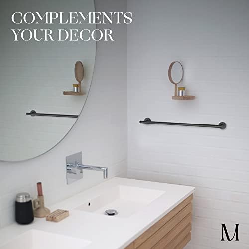 MARMOLUX ACC - Matte Black Towel Bar - 24 inch Bathroom Towel Holder