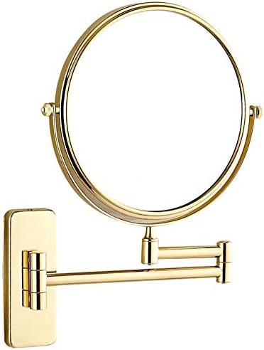 Wall-Mounted Gold Makeup Mirror
