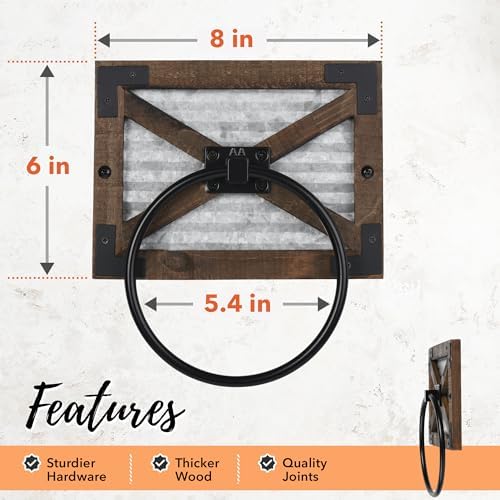 Autumn Alley Farmhouse Towel Holder for Bathroom
