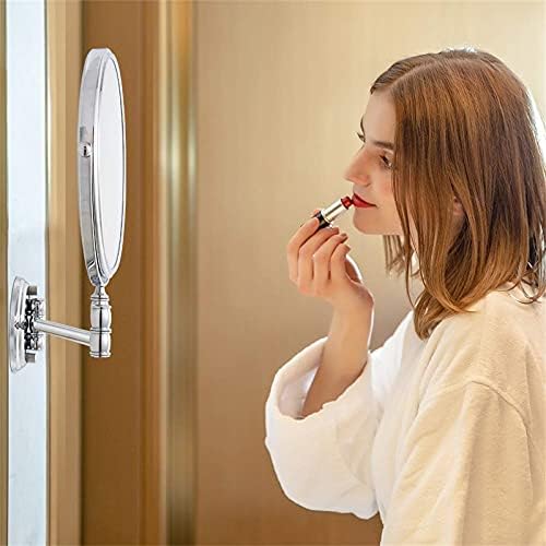 Wall Mounted Makeup Mirror with 360-Degree Swivel 5X Magnification