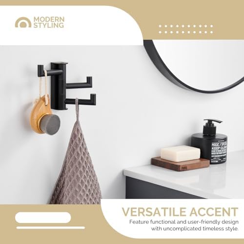 Angle Simple Swivel Towel Hook 3 Arms