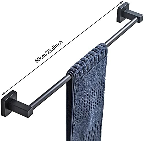 Matte Black Bathroom Hardware Set 4-Piece Stainless Steel Set