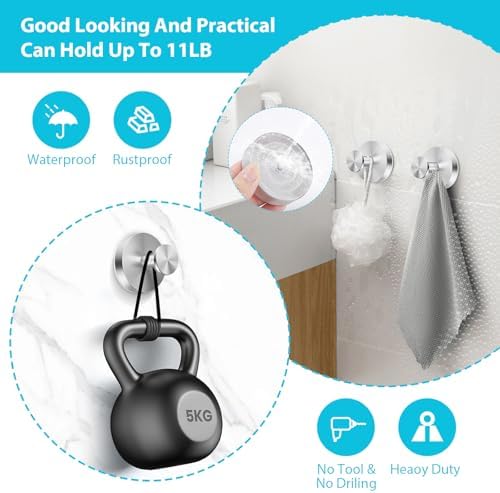 Fliverly Suction Cup Hooks for Showers More