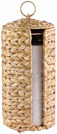 Stylish Wicker Toilet Paper Holder for 3 Roll Storage