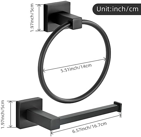 Black Toilet Paper Holder Set