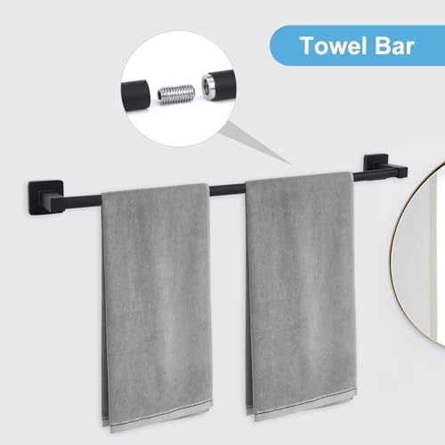 5-Piece Black Bathroom Hardware Set