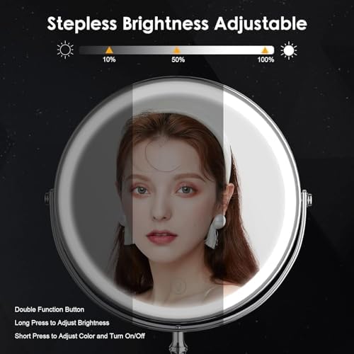 DEIOVWXS - 10x Lighted Makeup Mirror