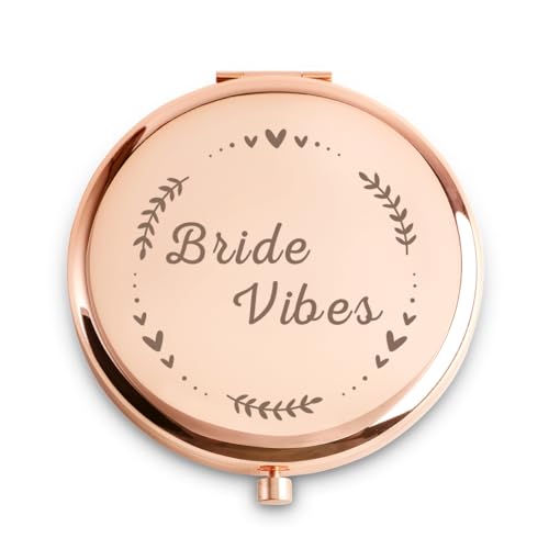 Brides Compact Engraved Mirror