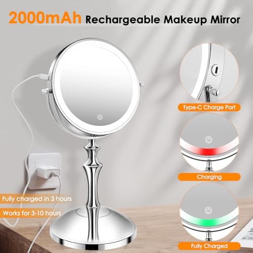 Versatile 8 LED Makeup Mirror